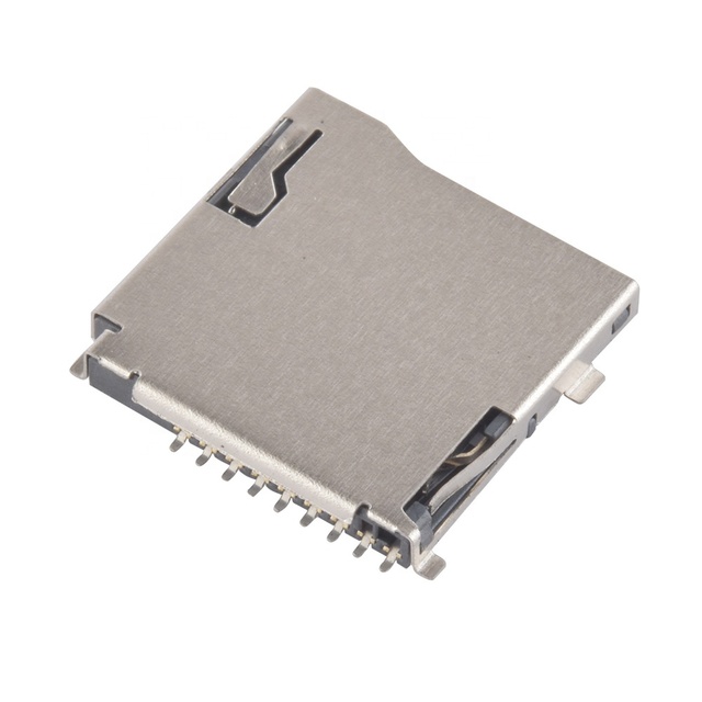 Trans-Flash ZIF Type Surface Mount Copper Alloy Contact Finish Micro SD Card Socket Connector