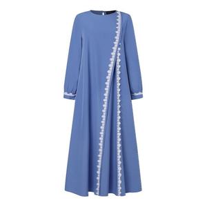 Abito da donna musulmano in pizzo con giuntura abito casual largo abaya prezzo in arabia Saudita abaya donna musulmana <span class=keywords><strong>abbigliamento</strong></span> arabo - Product Image 5