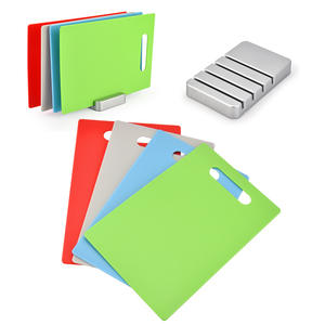 Juego de tablas de cortar de plástico Yangjiang, 4 piezas, rectangulares, aptas para lavavajillas, para carne, verduras, mariscos, frutas, uso separado. - Product Image 4