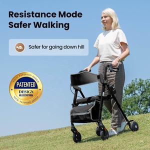 Andador Plegable de Acero Personalizado para Personas Mayores Discapacitadas, Dispositivo de Asistencia para Caminar, Andador Vertical - Product Image 3