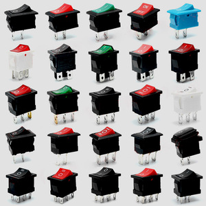 สวิตช์มินิ 2 ขา 10x15 มม. สีดำ เปิด-ปิด 6A 125V 3A 250VAC KCD1-101 สวิตช์โยก 10*15 มม. 2 ตำแหน่ง - Product Image 6