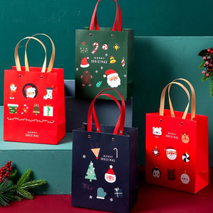 Sacs cadeaux et sacs à fermeture éclair en <span class=keywords><strong>papier</strong></span> PE personnalisés avec logo d'entreprise, faible MOQ, pour emballage alimentaire et de Noël, impression par gravure - Product Image 1