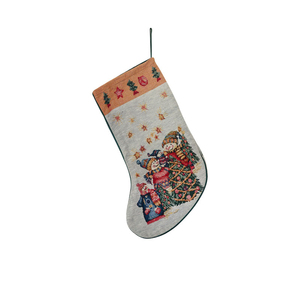 Tapiz tejido jacquard con logo personalizado, calidad perfecta, calcetín de Navidad - Product Image 3