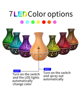 Air Humidifier <b>Essential</b> Oil Diffuser Quiet Mist Sprayer Car Air Purifier Aroma Oil Humidificador Mini Wood for Bedroom 130ML - Product Image 1