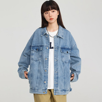 EJ-004 unisexe Style surdimensionné Denim veste de luxe femmes Jeans vestes logo Patch mode vestes hommes