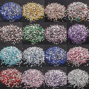 במלאי 3-6mm קריסטל ברור AB ללא תיקונים Flatback נייל Rhinestones לבגדים ציפורניים 3D נייל אמנות קישוט