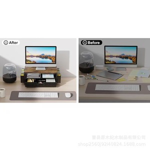 Wooden Desktop <b>Storage</b> Box 3 Tier Drawer Organizer For Office <b>File</b> And Miscellaneous Items - Product Image 2