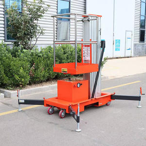 Small Indoor Manual Stainless Steel Double Column Hydraulic <b>Scissor</b> <b>Lift</b> Platform 300kg Load Capacity 2.0kw Power for Hotels - Product Image 1