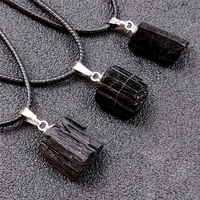 Collier Pendentif Cœur en Cristal en Gros, Bijoux en Pierre Précieuse Tourmaline Irrégulière pour Hommes et Femmes, Cadeau pour Couples