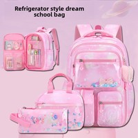 Ensemble de trois pièces best-seller transfrontalier : Sac à dos en nylon respirant et imperméable avec motif papillon bleu violet
