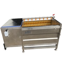 Groente-En Fruitcassave-Wasmachine/Dunschiller Aardappelgemberschilmachine Met Plc-Pompmotor Motorkerncomponenten