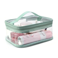 Sac de voyage en PVC/TPU imprimé et personnalisé, trousse à cosmétiques, sac de rangement Double couche, pochette de voyage, trousse OEM étanche