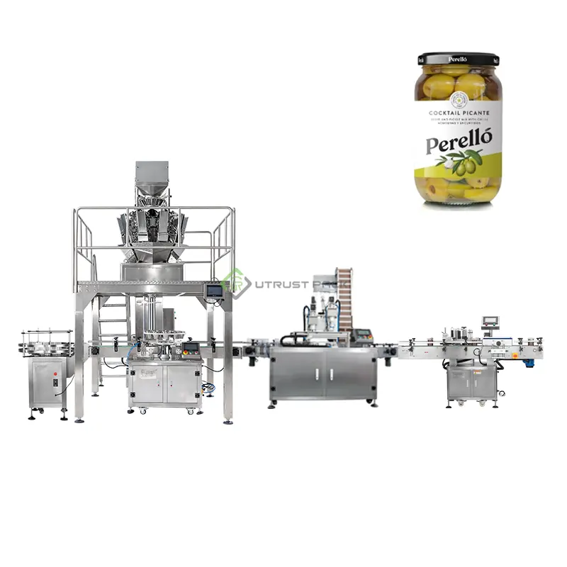 Máquina de embalaje rotativa de pepinillos de oliva, máquina de embalaje de botellas