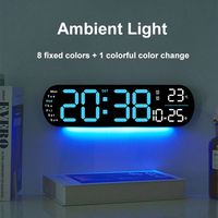 YIZHI Smart Nachtlicht Innentemperatur Große LED-Anzeige Batterie Schreibtisch Wecker Schlafzimmer Home Decor Digitale Wanduhr