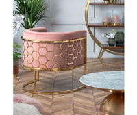 Muebles Modernos Personalizados para Cafetería, Sillón de Terciopelo, Sofá Individual de Lujo para Sala de Estar de Hotel