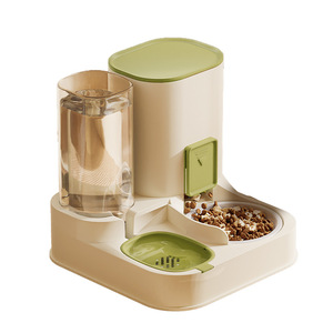 Dispensador de Agua y Comida 2 en 1 Semiautomático para Perros y Gatos, 1.3L+2.3L de Gran Capacidad, Material PP de Grado Alimenticio, Diseño Anti-Obstrucciones, con Filtro - Product Image 1