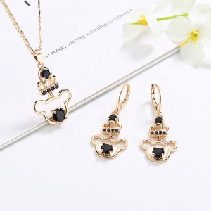Joyería Original de Moda al por Mayor, Juego de Collar de Latón Chapado en Oro de 18K con Circonita, Regalo para Mujer - Product Image 2