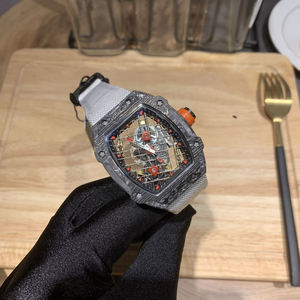 Limited Edition Custom Made Mechanical <b>Watch</b> RM2704 with Carbon Fiber case Unique Grid Dial Design and Sports <b>Watch</b> Features - Product Image 5