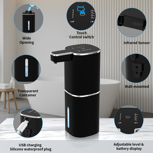 Neuheit: Automatischer Berührungsloser Schaumseifenspender für den Haushalt, USB-Elektrisch, Luxuriös, Verstellbar, Wandmontierter Flüssigseifenspender - Product Image 3
