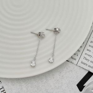 Pendientes de Plata de Ley 925 con Diseño Moderno y Elegante de Dylam, con Borlas Colgantes en Forma de Pera y Circonita Cúbica 5A Brillante, Joyería para Mujer - Product Image 3