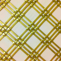 Grillage plat en acier inoxydable à armure simple avec 59 % de surface d'ouverture pour revêtement mural extérieur, façades de parkings et ombrage solaire