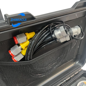 CJSHPSS Escavadeira 3 Gauge Pressão Hidráulica Tester Kit Inclui Tee Connector Set Tee Connector Peças de maquinaria de construção - Product Image 3