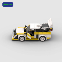 Jouets en briques techniques, supercar blanche et jaune, blocs de construction pour filles, ensembles de blocs de construction, voiture