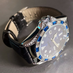 Montre à quartz 40 mm pour hommes et femmes, lumineuse, tendance, en cuir, pour les amoureux - Product Image 3