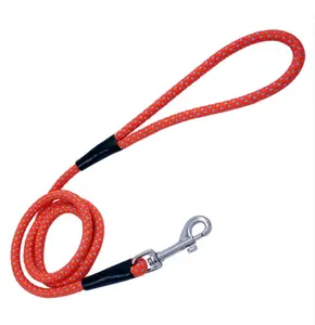 Keep The Dogs And Owner Safe At Night Round Reflective Lead Nylon Rope Dog Pet Strap Strong Leash