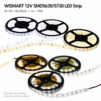 Bande LED WISMART 12V SMD5630 5730 60 90 120 LED/m 1m IP20 Flexible Haute Luminosité Blanc Chaud Blanc Froid Éclairage d'Armoire