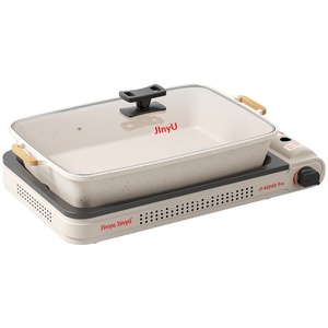 Four à poisson grillé Jin Yu <span class=keywords><strong>Kaishi</strong></span>, modèle commercial Kas, portable d'extérieur, avec pot spécialisé, compatible gaz domestique, pour hot pot et grillades - Product Image 5