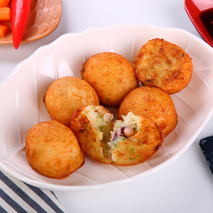 Bola <span class=keywords><strong>de</strong></span> <span class=keywords><strong>pulpo</strong></span> <span class=keywords><strong>de</strong></span> Takoyaki congelado japonés estilo cocinado con sabor amargo embalado en bolsa para la venta - Product Image 2