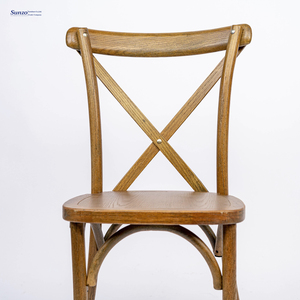 Silla <span class=keywords><strong>de</strong></span> Madera Maciza Resistente con Respaldo Cruzado, Soporta 250 kg, Apilable, para Interiores/Exteriores, para Hostelería Comercial, <span class=keywords><strong>Alquiler</strong></span> <span class=keywords><strong>de</strong></span> Servicios <span class=keywords><strong>de</strong></span> Catering - Product Image 3