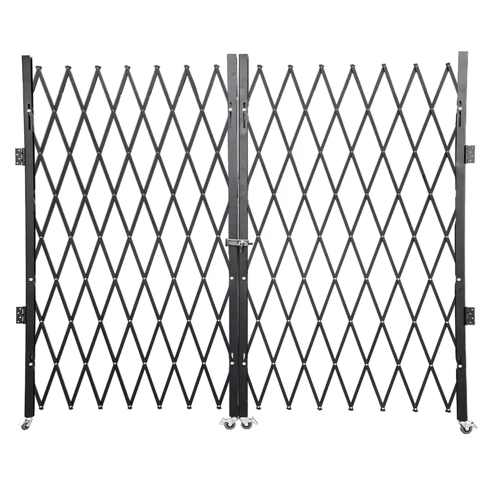 5 'h x 10 'w doppia porta a soffietto sicurezza fisarmonica in acciaio cancello di sicurezza flessibile espandibile cancello di sicurezza