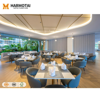 Ensembles de meubles de restauration rapide sur mesure, sièges en canapé et tables à manger, mobilier de cafétéria de haute qualité, durable et élégant
