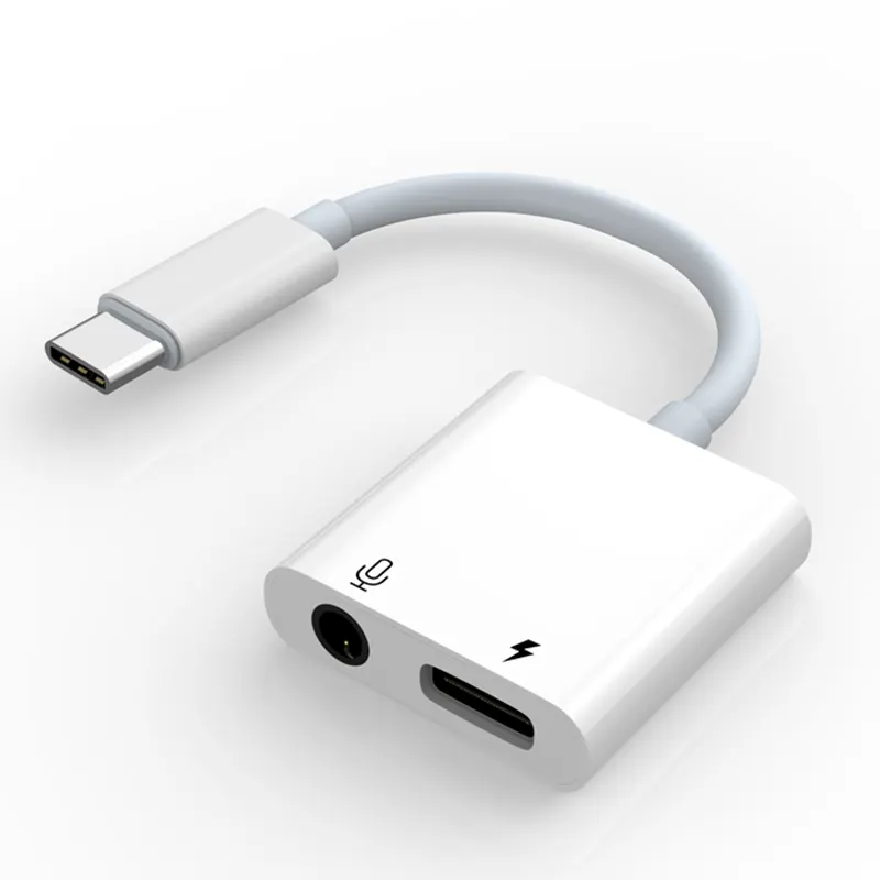 2 in 1 Type C USB C to 3.5mm Headphone and Charger Audio Adapter