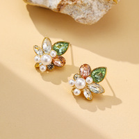 Anting Bunga Mori Musim Panas Berlapis Emas Tembaga, Anting Mutiara Bernuansa Mewah dan Anggun