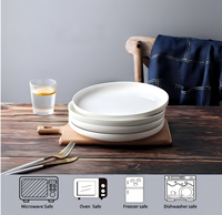 Service de vaisselle de luxe en porcelaine fine (New Bone China) blanc pour hôtels, restaurants et mariages – Assiettes plates et plats de présentation