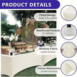90x156 Inch Nonwoven Floral Polyester Tablecloth White Elegant & Durable for Weddings Banquets or Restaurants - Product Image 4
