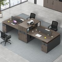 Poste de travail modulaire pour 2 personnes, station de travail pour le personnel, bureaux de travail, poste de travail pour 4 personnes