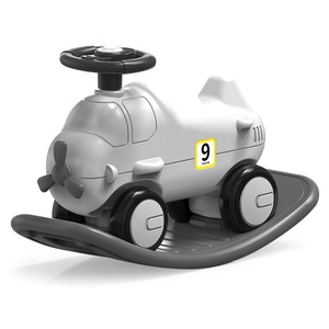 Toptan çok fonksiyonlu <span class=keywords><strong>2</strong></span> IN 1 çocuklar uçak sürme sallanan at oyuncakları bebek oyuncak araba oyuncak arabalar araç - Product Image 4