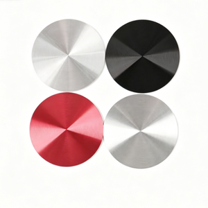 Badge circulaire en acier inoxydable, emblème plaqué argent poli, design moderne, symbole de puissance, objet de collection artistique - Product Image 5