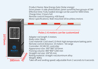 Barrière de stationnement solaire anti-collision, sans balais, double sens, à haut rendement énergétique pour les communautés résidentielles