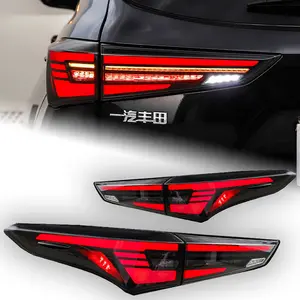 Araba ışıkları Toyota Highlander için LED kuyruk lambası 2021-2022 kuyruk işık sinyal Drl arka dur fren animasyon otomotiv aksesuar