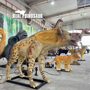 쇼핑몰 및 정원용 동물 공원 고급 시뮬레이션 강철 및 실리콘 애니메트로닉 실물 크기 히에나 모형 - Product Image 3