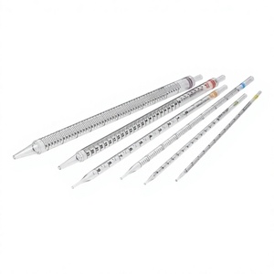 Pipette sérologique jetable 2 ml, micropipette en plastique transparente graduée pour le transfert de liquides en laboratoire - Product Image 1