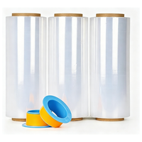 Film étirable souple brillant de qualité industrielle en PE, rouleau de 1000 m de long, film d'emballage LLDPE pour l'emballage rétractable