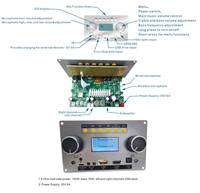 Module d'amplificateur de karaoké personnalisable 100W 2.1 canaux avec port USB optique, entrée auxiliaire, micro et écran LCD pour haut-parleur domestique OEM/ODM