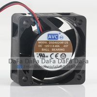 Ventilateur de refroidissement AVC 5V 24V 48V DC 12V 0.40A AC EC 4020 40X40X20MM 4CM à grand volume d'air pour CPU, double roulement à billes, mesure de vitesse DS04020B12S