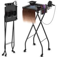 Chariot de salon pliable, chariot à roulettes pour coiffeur, chariot de beauté médical pour tatouage